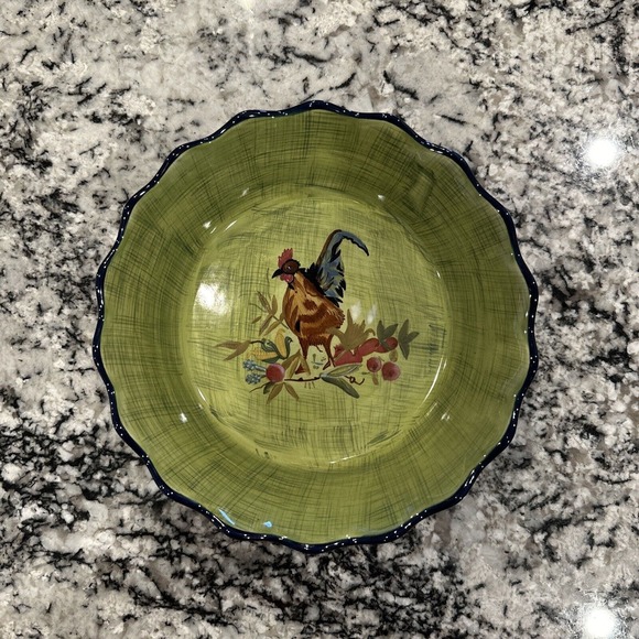 Tracy Porter The Stonehouse Farm Collection Rooster 10” Pie Dish - Picture 1 of 7